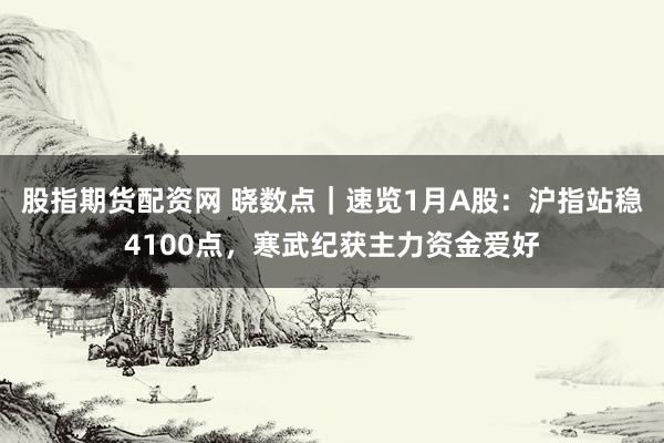 股指期货配资网 晓数点｜速览1月A股：沪指站稳4100点，寒武纪获主力资金爱好